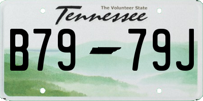 TN license plate B7979J