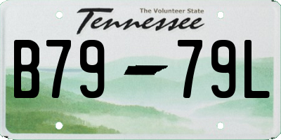 TN license plate B7979L