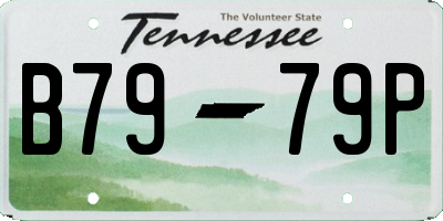 TN license plate B7979P