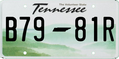 TN license plate B7981R