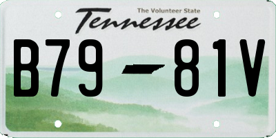 TN license plate B7981V