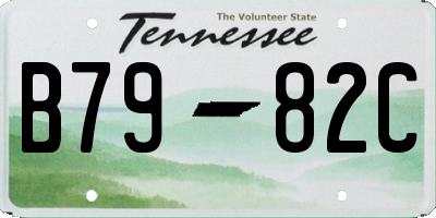 TN license plate B7982C