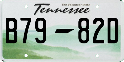 TN license plate B7982D