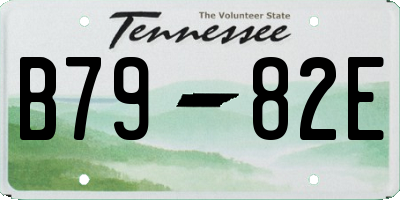 TN license plate B7982E