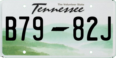 TN license plate B7982J