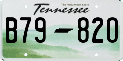 TN license plate B7982O