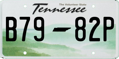TN license plate B7982P