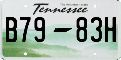 TN license plate B7983H