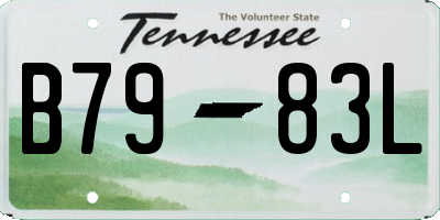 TN license plate B7983L