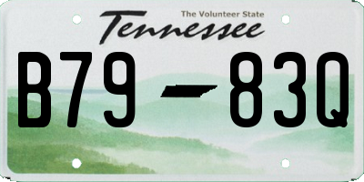 TN license plate B7983Q