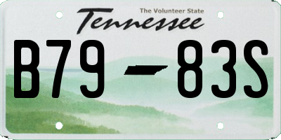 TN license plate B7983S