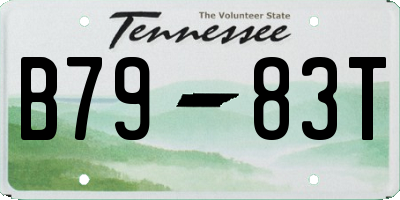 TN license plate B7983T