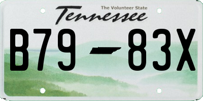 TN license plate B7983X