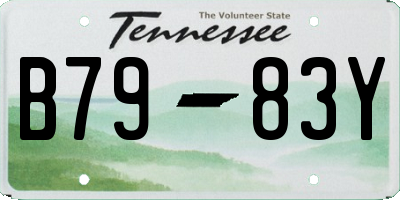 TN license plate B7983Y