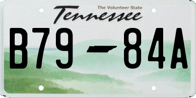 TN license plate B7984A