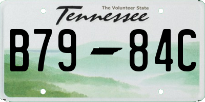 TN license plate B7984C