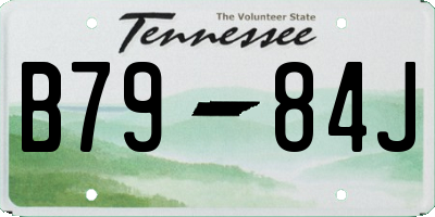 TN license plate B7984J