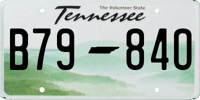TN license plate B7984O
