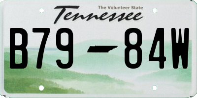 TN license plate B7984W