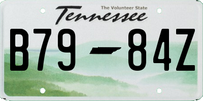 TN license plate B7984Z