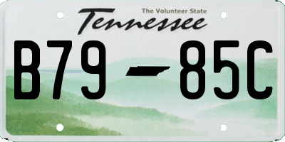 TN license plate B7985C