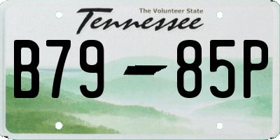TN license plate B7985P