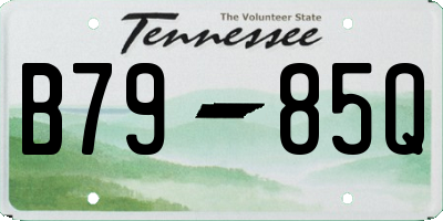 TN license plate B7985Q