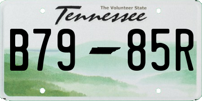 TN license plate B7985R