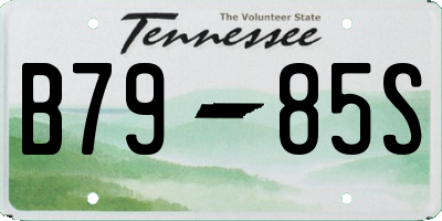 TN license plate B7985S