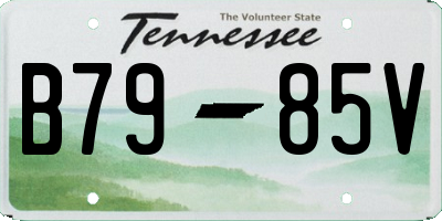 TN license plate B7985V