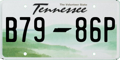 TN license plate B7986P
