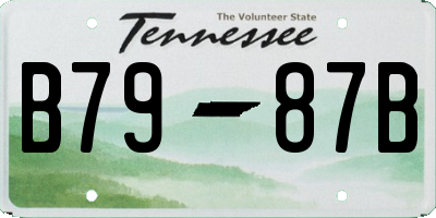 TN license plate B7987B