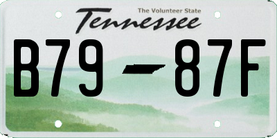 TN license plate B7987F