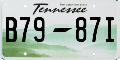 TN license plate B7987I