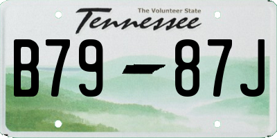TN license plate B7987J