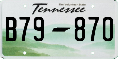 TN license plate B7987O