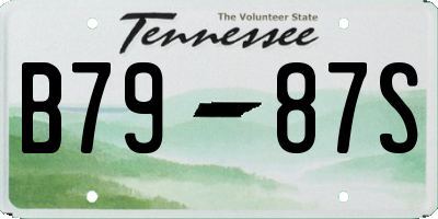 TN license plate B7987S