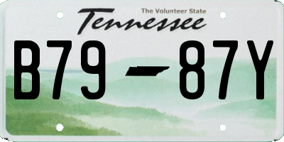 TN license plate B7987Y
