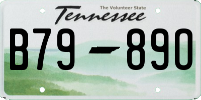 TN license plate B7989O