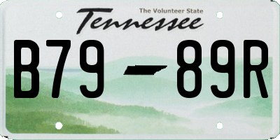 TN license plate B7989R