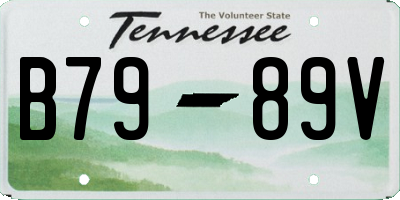 TN license plate B7989V