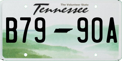 TN license plate B7990A
