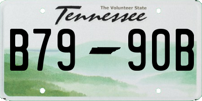 TN license plate B7990B