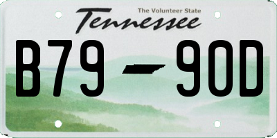 TN license plate B7990D
