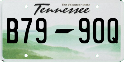 TN license plate B7990Q