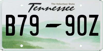 TN license plate B7990Z