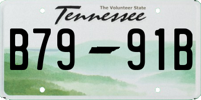TN license plate B7991B