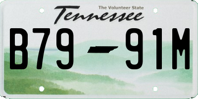 TN license plate B7991M