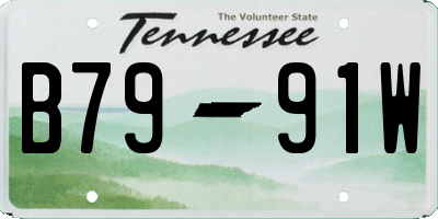 TN license plate B7991W