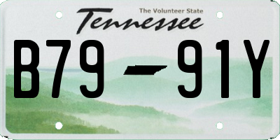 TN license plate B7991Y